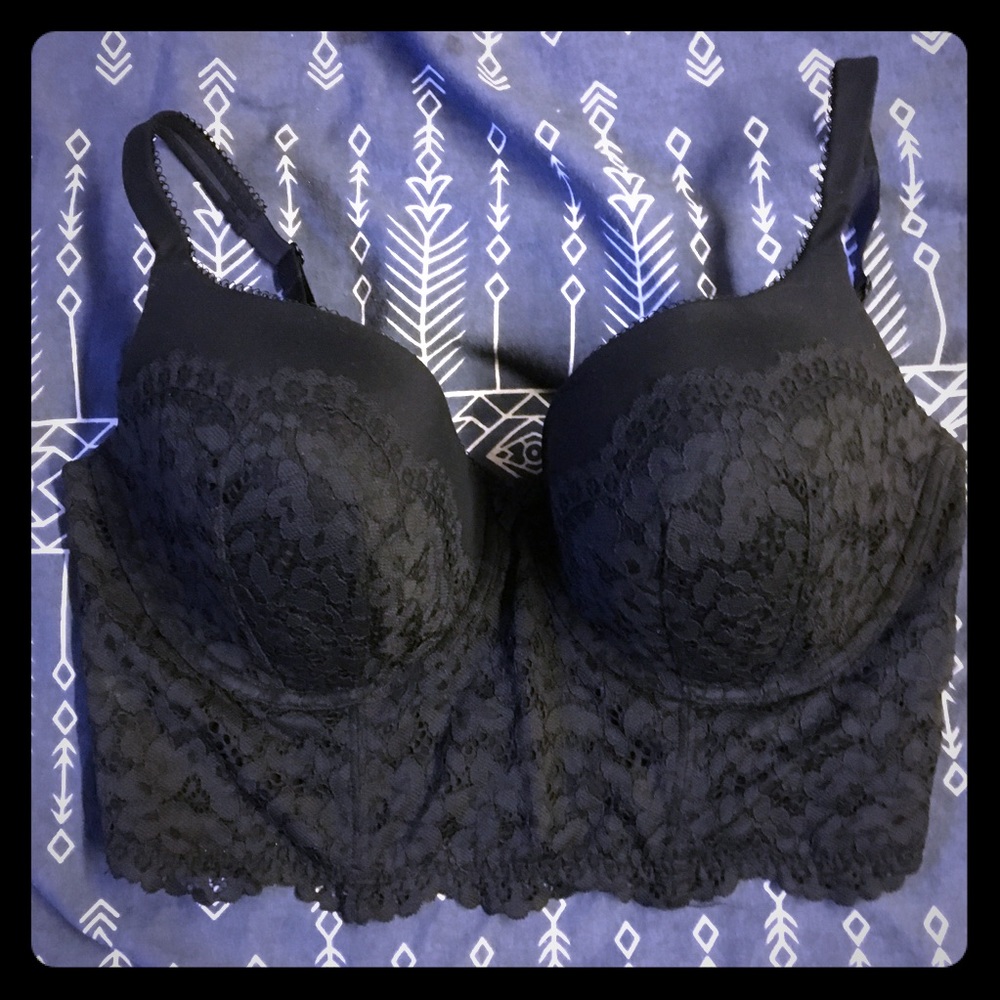 Black Lacey bustier by Victoria secret 38/DDD